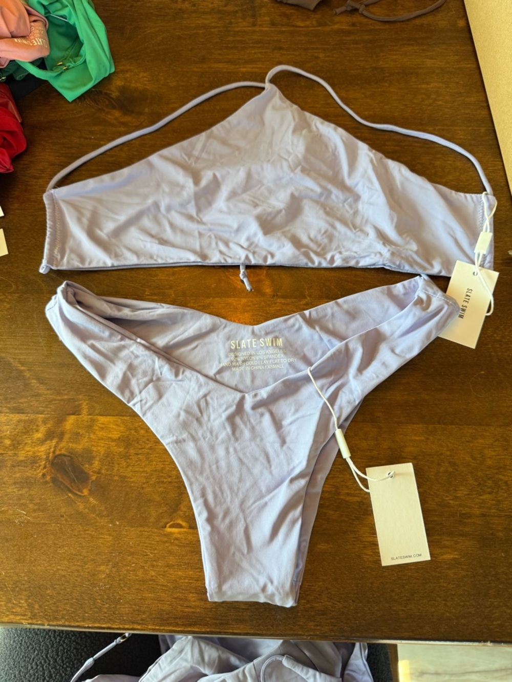 SLATE Swim Lilac Triangle Bikini Set